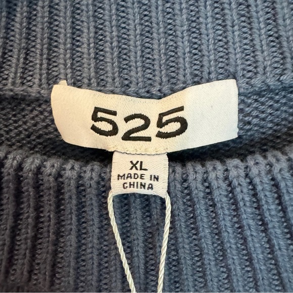 525 Born in Brooklyn Cropped Sweater XL NWT Storm Cloud Color - Picture 4 of 5